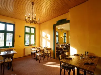Ein Restaurant oder anderes Speiselokal in der Unterkunft Landgasthof Rieben