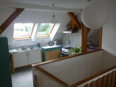 Küche/Küchenzeile in der Unterkunft Ferienwohnung Schorfheide