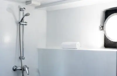 Ein Badezimmer in der Unterkunft DAS SCHMÖCKWITZ