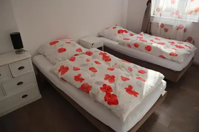 Ein Bett oder Betten in einem Zimmer der Unterkunft Nice City Apartment