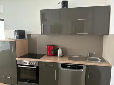 Küche/Küchenzeile in der Unterkunft Zentrale ruhige Ferienwohnung in Berlin
