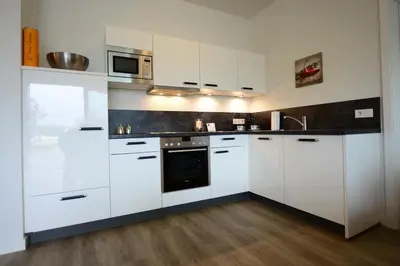 Küche/Küchenzeile in der Unterkunft Luxstay Werder