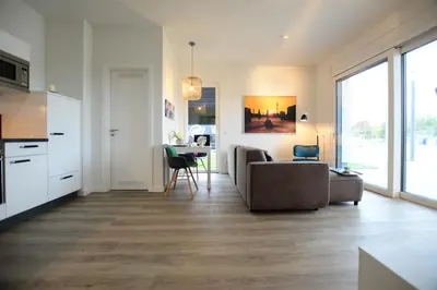 Küche/Küchenzeile in der Unterkunft Luxstay Werder