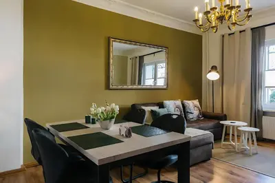 Ein Sitzbereich in der Unterkunft 2 Zimmer Apartment Charlottchen