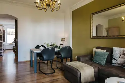 Ein Sitzbereich in der Unterkunft 2 Zimmer Apartment Charlottchen