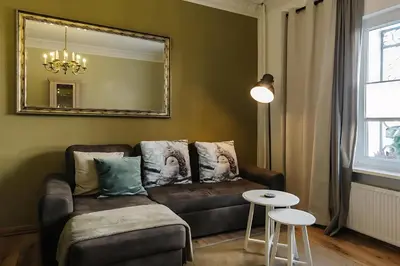 Ein Sitzbereich in der Unterkunft 2 Zimmer Apartment Charlottchen