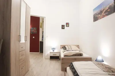 Ein Sitzbereich in der Unterkunft Grand Appartement nahe Müggelsee