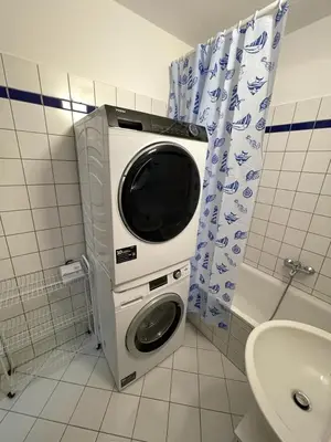 Ein Badezimmer in der Unterkunft Grand Appartement nahe Müggelsee