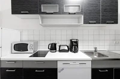 Küche/Küchenzeile in der Unterkunft BIG Central City Apt. Potsdamer Platz