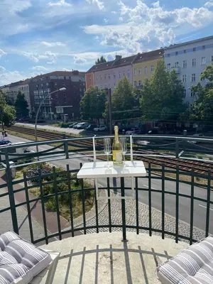 Ein Balkon oder eine Terrasse in der Unterkunft Apartment Prenzlauer Allee