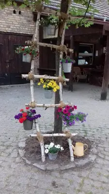 Ein Garten an der Unterkunft Ferienwohnung Wildau-Wentdorf