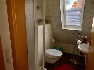 Ein Badezimmer in der Unterkunft Ferienhaus Hennig