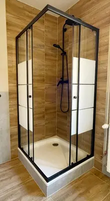 Ein Badezimmer in der Unterkunft 