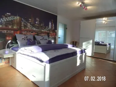 Ein Bett oder Betten in einem Zimmer der Unterkunft Sidowseetraum