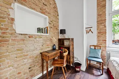 Ein Sitzbereich in der Unterkunft Arbio I Rustic Loft in Reuterkiez