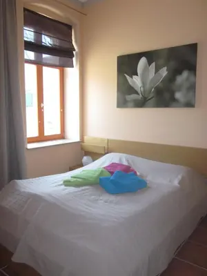 Ein Bett oder Betten in einem Zimmer der Unterkunft Ferienwohnung Pusteblume