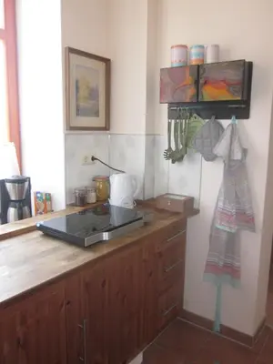 Küche/Küchenzeile in der Unterkunft Ferienwohnung Pusteblume