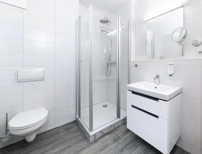 Ein Badezimmer in der Unterkunft Hotel Spree-idyll
