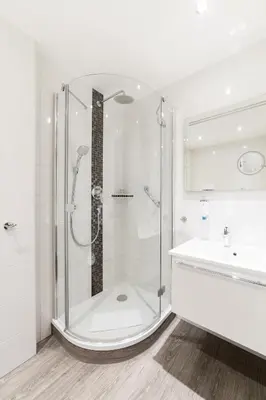 Ein Badezimmer in der Unterkunft Hotel Spree-idyll