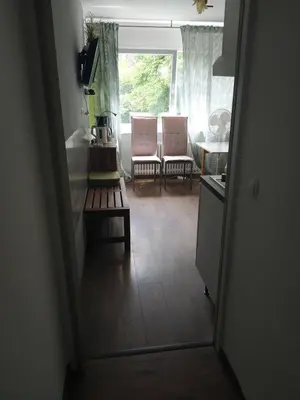 Ein Sitzbereich in der Unterkunft Apartment Fancy
