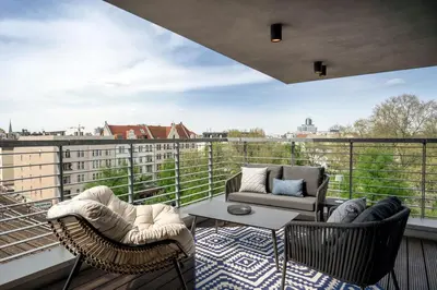 Ein Balkon oder eine Terrasse in der Unterkunft June Six Hotel Berlin City West