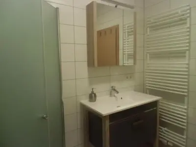 Ein Badezimmer in der Unterkunft FeWo am Bogen-Biwak