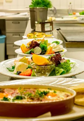 Essen im Hotel oder in der Nähe