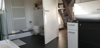 Ein Badezimmer in der Unterkunft Gemütliche Idylle am Seddinsee
