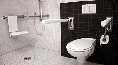 Ein Badezimmer in der Unterkunft City Apartment (barrierefrei)