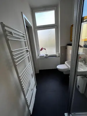 Ein Badezimmer in der Unterkunft Pension Oase
