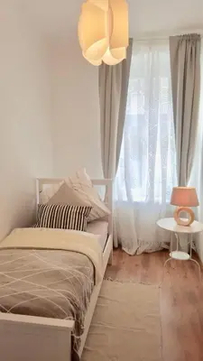 Ein Bett oder Betten in einem Zimmer der Unterkunft Ferienwohnungen am Ruppiner See und Fontane Therme