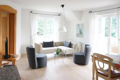 Ein Sitzbereich in der Unterkunft Ferien in Himmelpfort