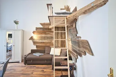 Ein Sitzbereich in der Unterkunft Quiet Courtyard Apartment (PB1)