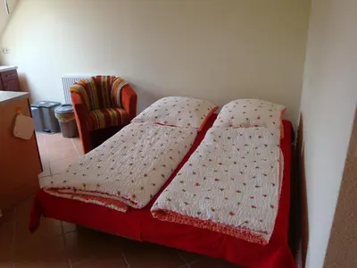 Ein Bett oder Betten in einem Zimmer der Unterkunft Urlaubsscheune