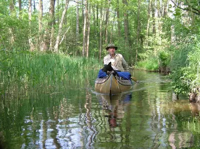 Blick auf einen Fluss in der Nähe der Pension