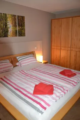 Ein Bett oder Betten in einem Zimmer der Unterkunft Adebarsoase