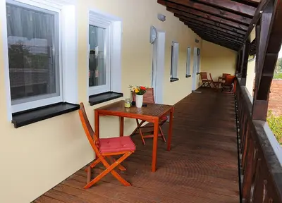 Ein Balkon oder eine Terrasse in der Unterkunft Adebarsoase