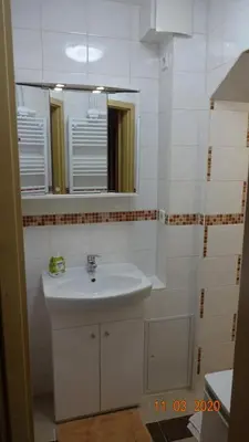 Ein Badezimmer in der Unterkunft Pension 