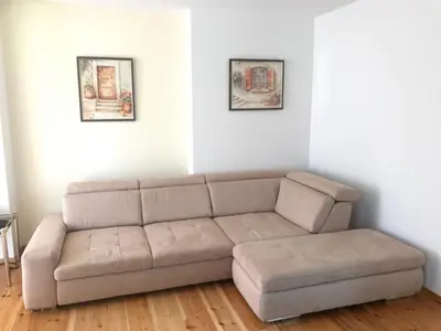 Ein Sitzbereich in der Unterkunft Seeblick III
