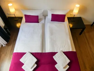 Ein Bett oder Betten in einem Zimmer der Unterkunft Goldmarie