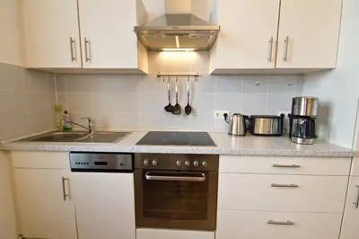 Küche/Küchenzeile in der Unterkunft Ferienwohnung Babelsberg
