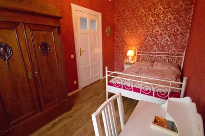 Ein Bett oder Betten in einem Zimmer der Unterkunft Ferienwohnung Babelsberg