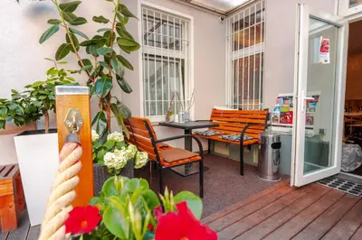 Ein Balkon oder eine Terrasse in der Unterkunft Hotel Prens Berlin
