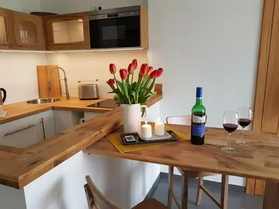 Küche/Küchenzeile in der Unterkunft Apartment zum Strand
