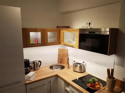 Küche/Küchenzeile in der Unterkunft Apartment zum Strand