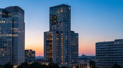 Ein allgemeiner Blick auf Berlin oder ein Stadtblick von des Hotels aus