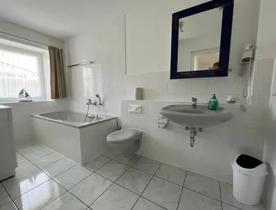Ein Badezimmer in der Unterkunft Ferienhaus Schmidt