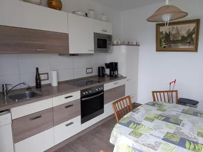 Küche/Küchenzeile in der Unterkunft Ferienwohnung-Havelsee