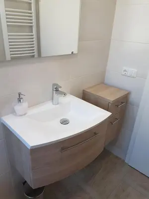 Ein Badezimmer in der Unterkunft Ferienwohnung Auszeit Bad Belzig Näthe