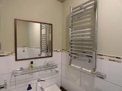 Ein Badezimmer in der Unterkunft Cottage Ferienwohnung mit Seeblick